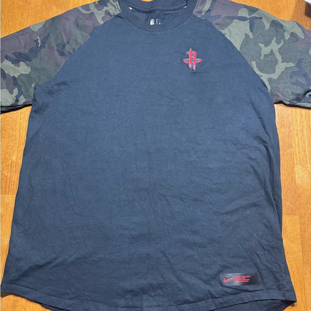 Nike Men's black and Camouflage Huston rockets Shirt